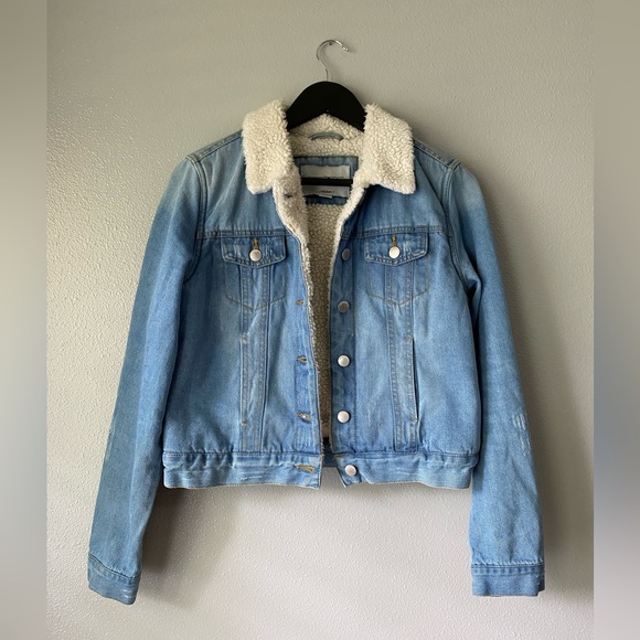 NEW Sherpa Lined Jean Jacket by Reserve Fairfax - Size Medium - Picture 5 of 7